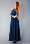 Адесина-03 красивые вечерние платья синее фото