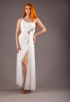 Гвинет-04 белое длинное вечернее платье фото