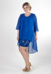 770556-02 короткое синее вечернее платье фото