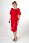 770655-03 красное коктейльное вечернее платье фото