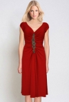 Рэмма элегантное коктейльное платье красное фото