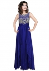 56255 красивые вечерние платья на выпускной синее фото