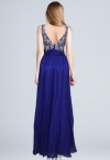 56255-02 красивые вечерние платья на выпускной синее фото