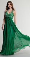 273 вечернее зеленое платье А-силуэт фото