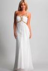8411 белое вечернее платье с золотом фото