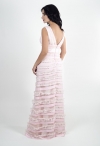 Роберта-04 платье розовое с рюшами фото