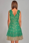 Климентина-03 короткое зелёное платье фото