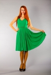 Кара шифоновое коктейльное платье зелёное фото