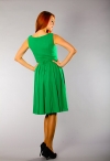 Кара-02 шифоновое коктейльное платье зелёное фото