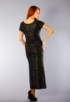 Саломея-02 модное вечернее платье полным чёрный фото